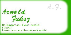 arnold fuksz business card